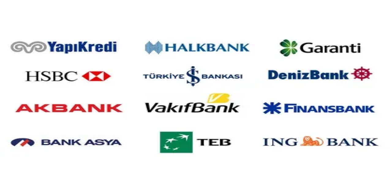 Akbank - Albaraka - Yapı Kredi - Vakıf Katılım - ING - Denizbank - Ziraat Bankası - QNB Finansbank - Garanti BBVA - Vakıfbank