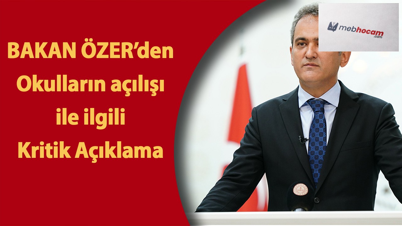 Bakan Özer: "Adana'da eğitime verilen ara 13 Mart'a kadar uzatıldı"